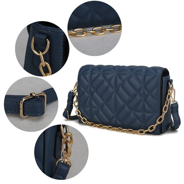 Taupe MKF Ursula crossbody bag by Mia K featuring a sleek design and adjustable strap, perfect for everyday use.