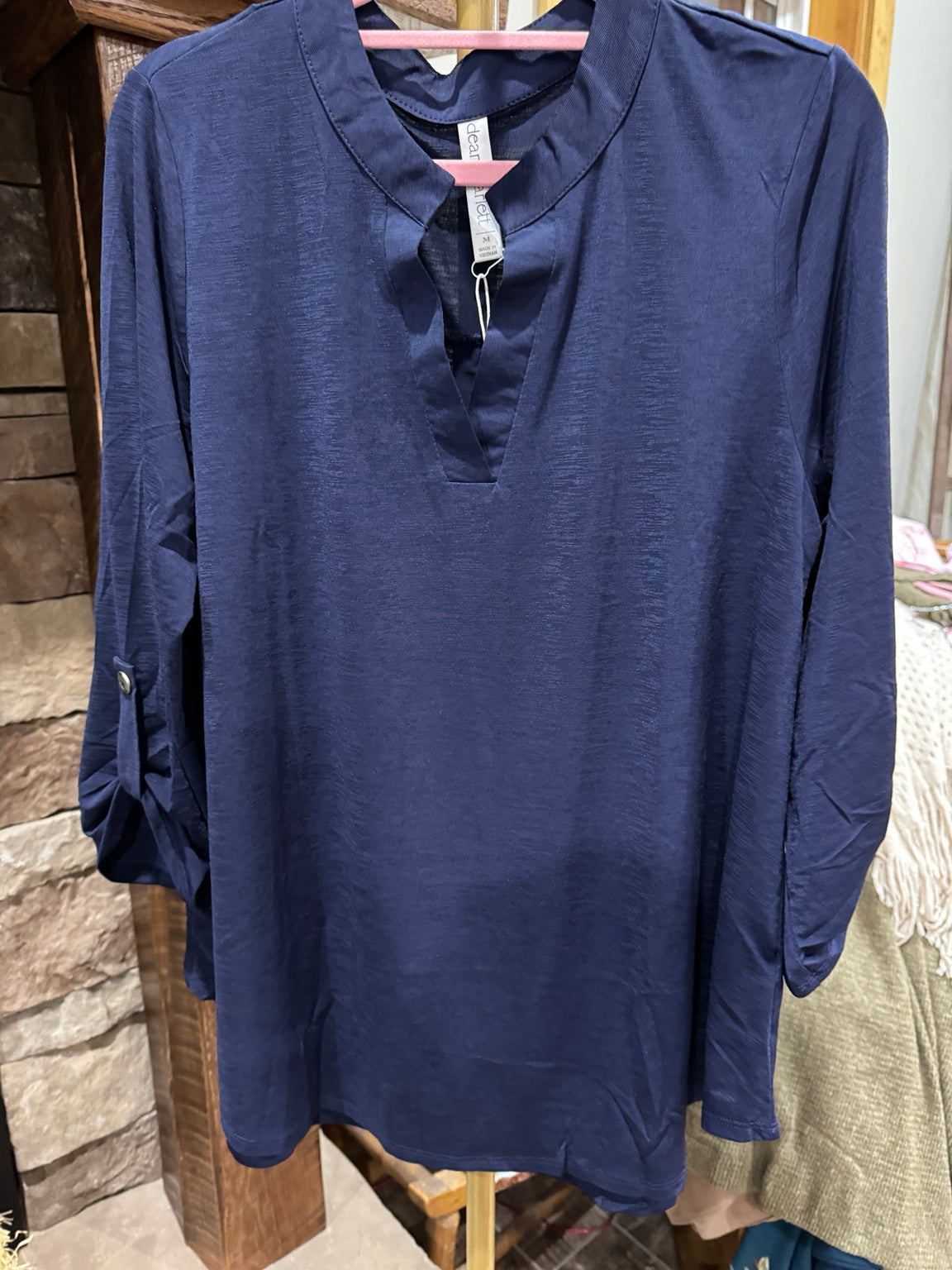 Dear Scarlett Lizzy blouse Navy front