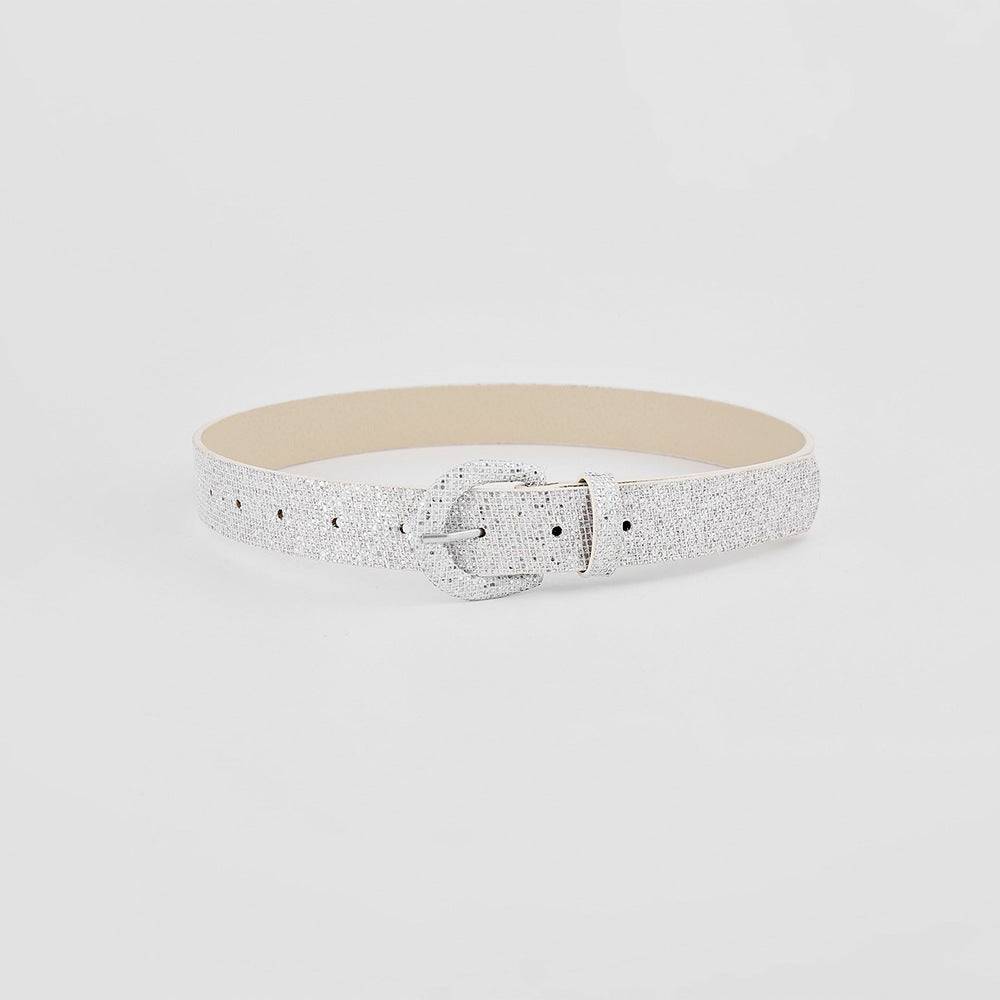 Sequin PU Leather Belt