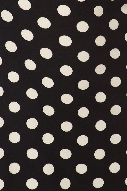 Plus size Polka dot  maxi length skirt