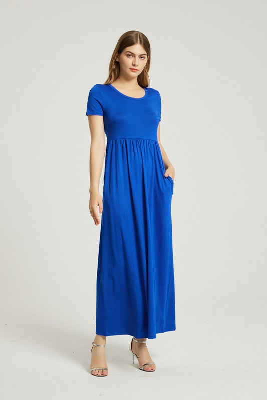 Women's Summer Casual Maxi Dress With Pocket