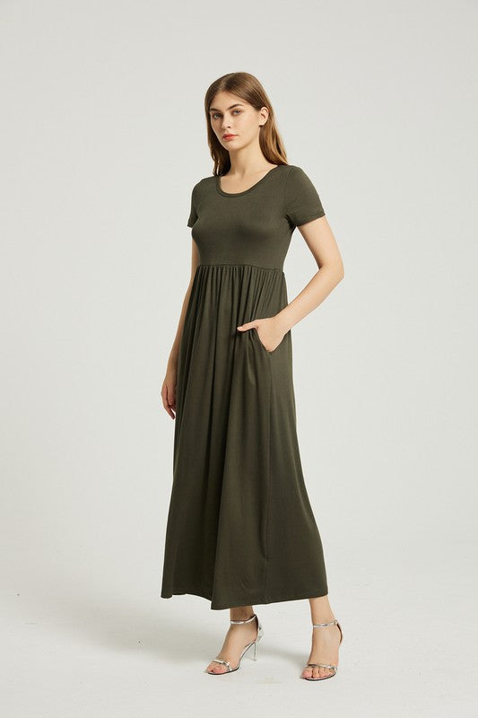 Women's Summer Casual Maxi Dress With Pocket