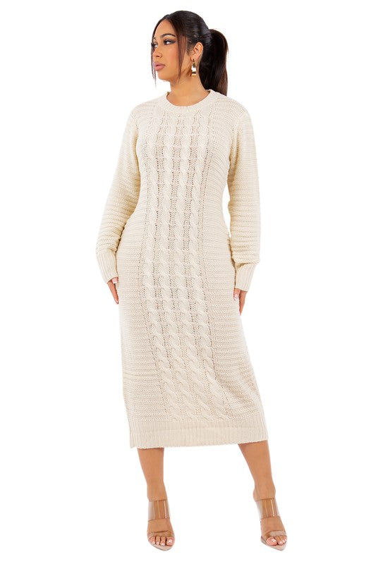 LONG MAXI SWEATER DRESS