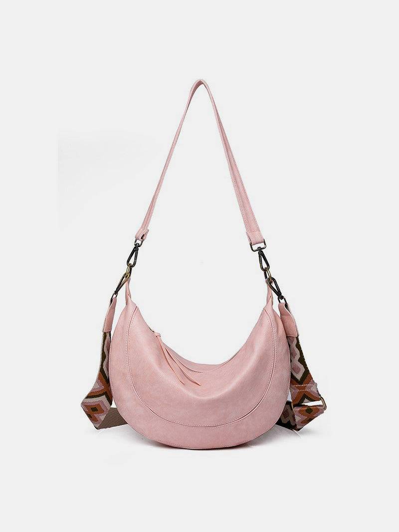 PU Leather Removable Strap Crossbody Bag