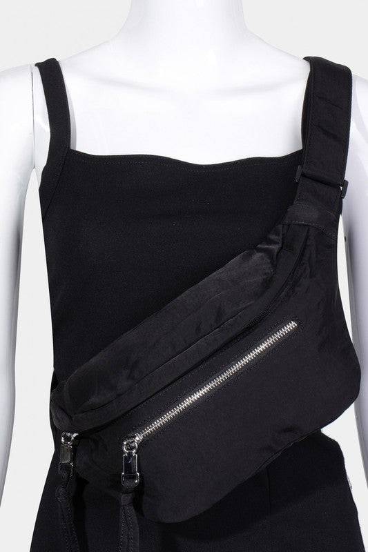 Fame Multi Pocket Nylon Crossbody Bag