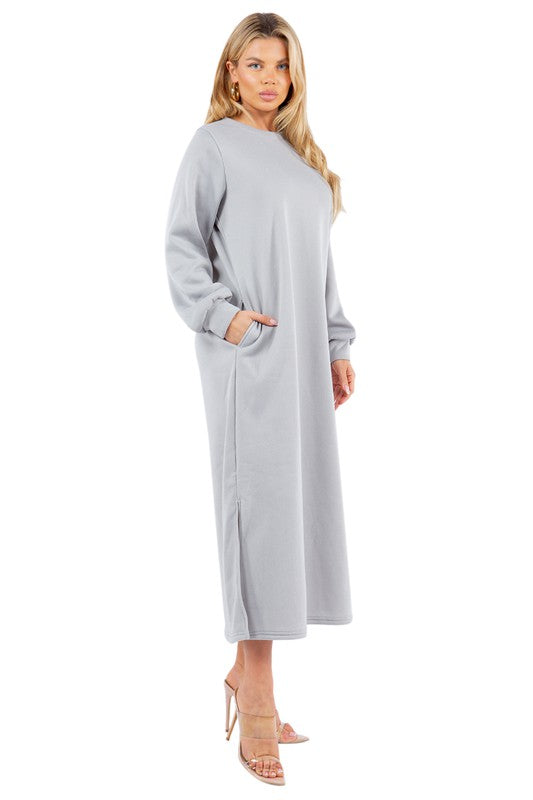 SEXY FASHION MAXI HOODIE DRESS