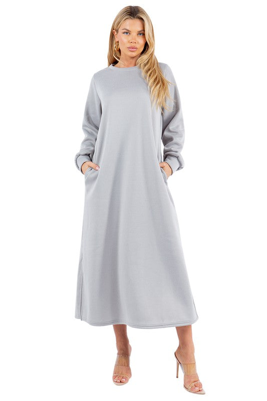 SEXY FASHION MAXI HOODIE DRESS