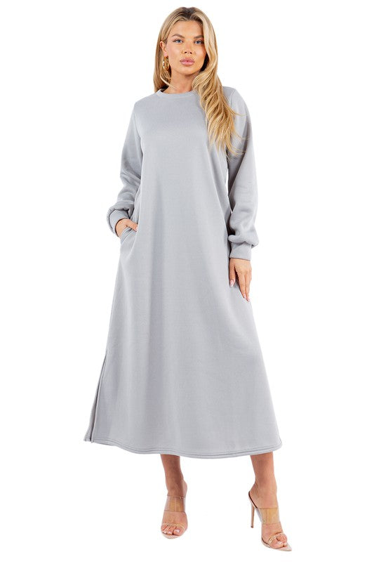 SEXY FASHION MAXI HOODIE DRESS