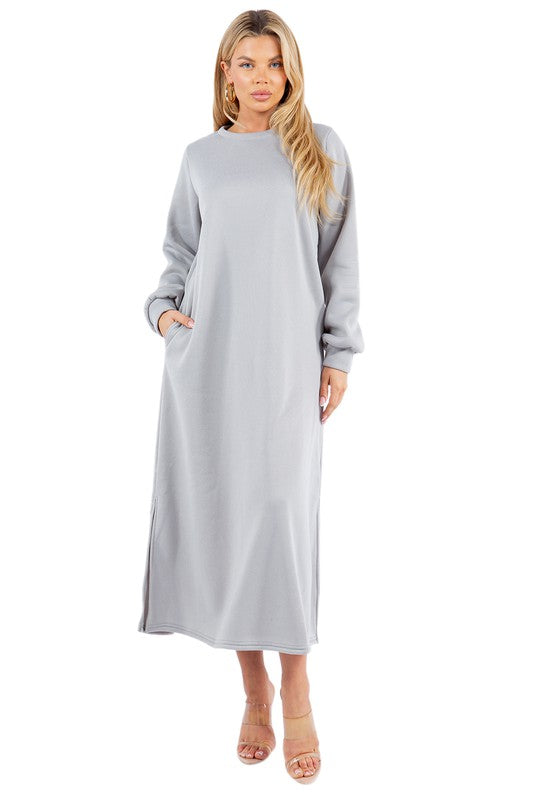 SEXY FASHION MAXI HOODIE DRESS