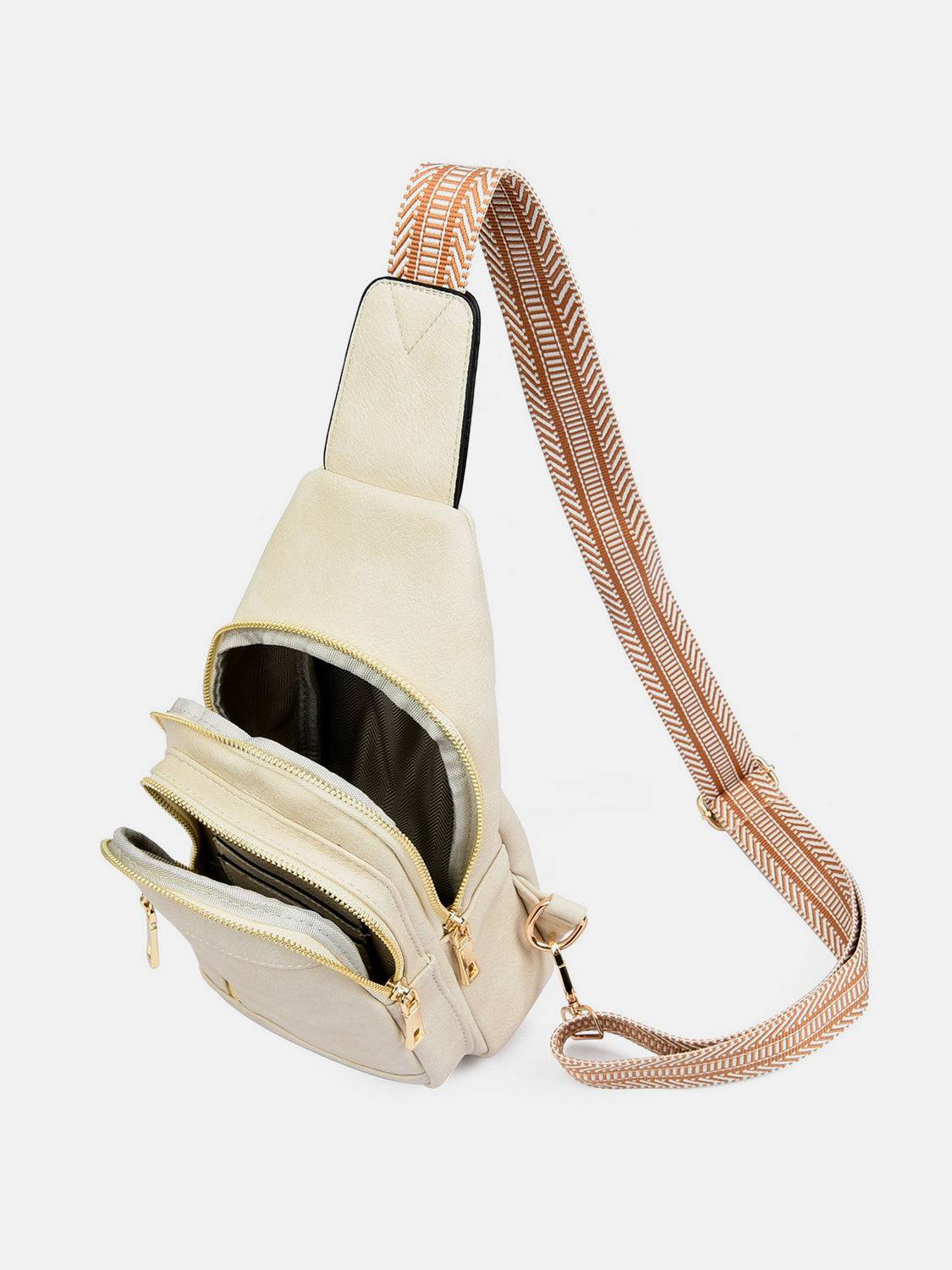 PU Leather Adjustable Strap Crossbody Bag