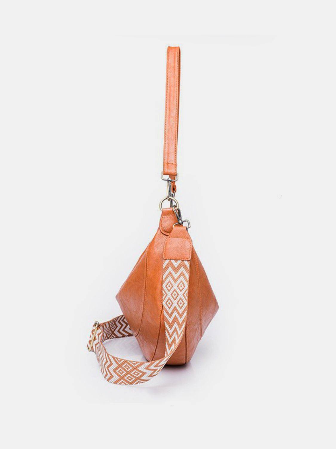 PU Leather Removable Strap Crossbody Bag