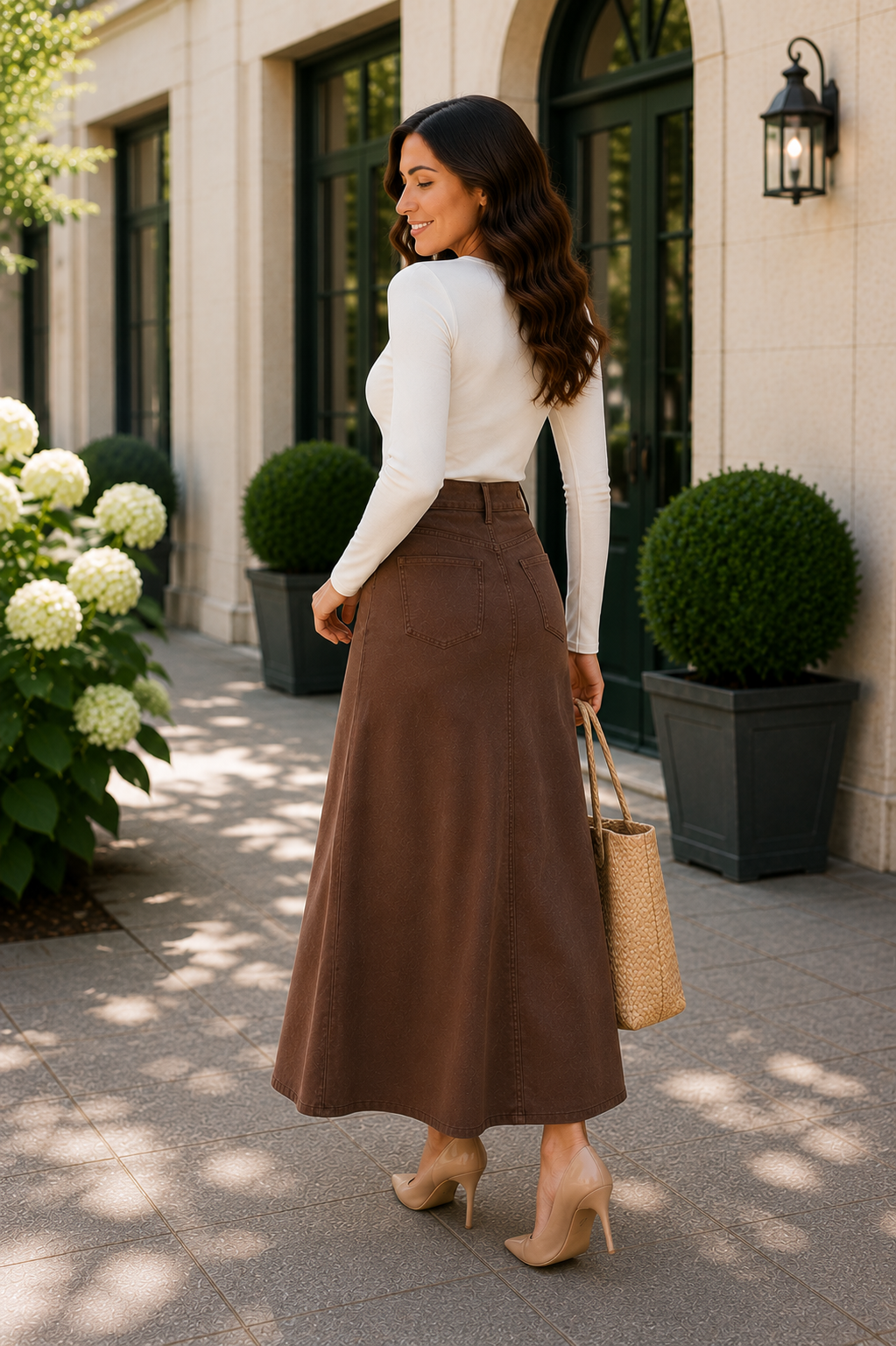 Be-Girl denim twill maxi skirt 89173 product view
