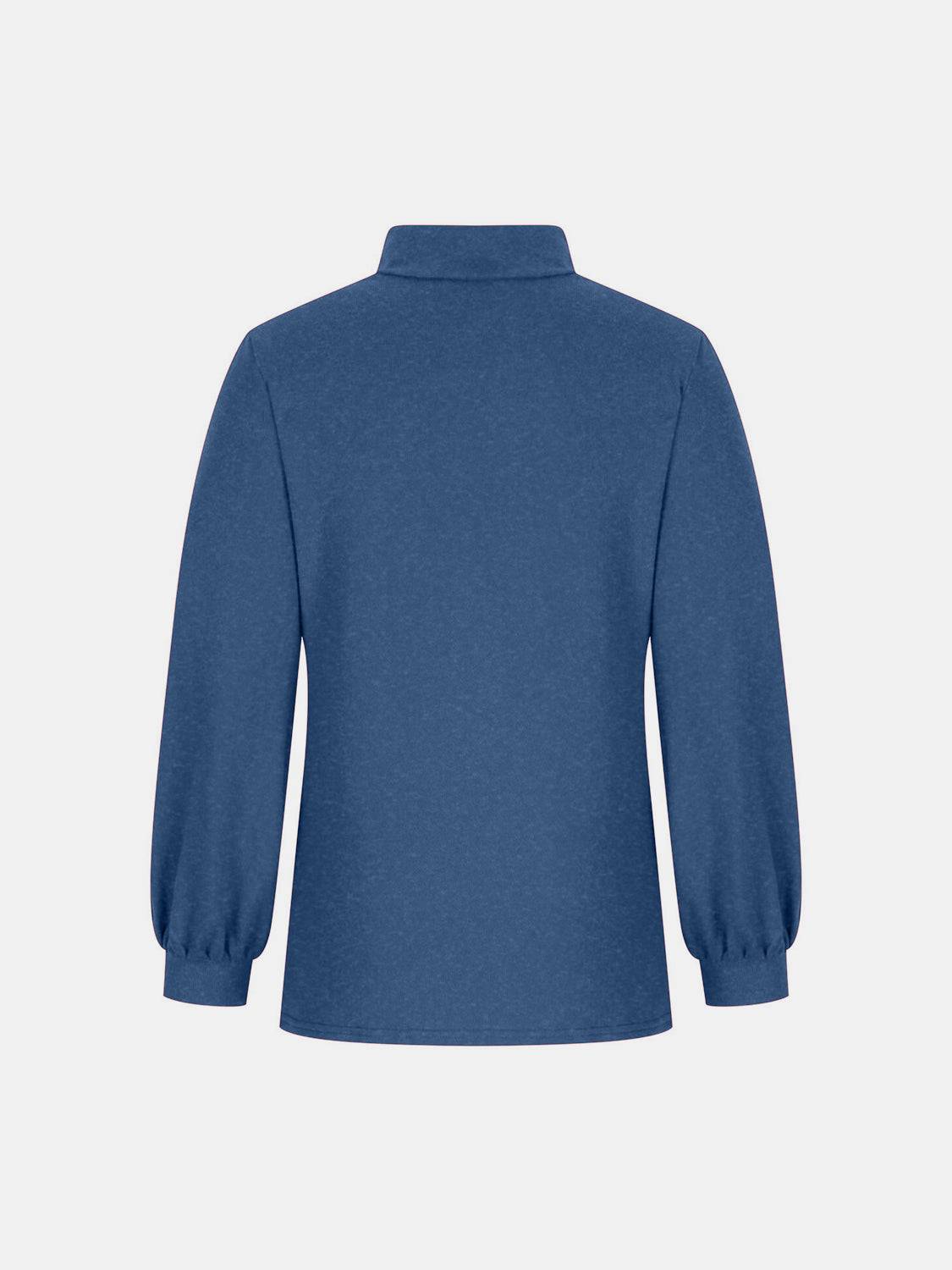 Full Size Mock Neck Long Sleeve T-Shirt