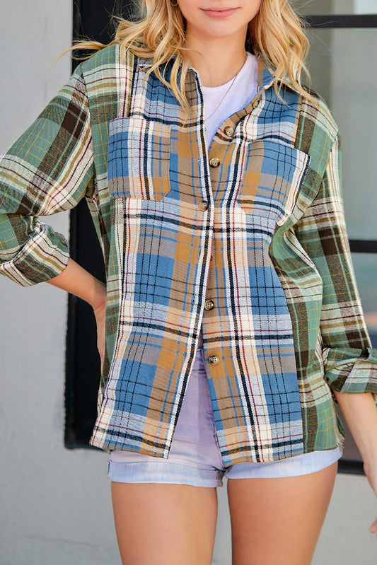 Plaid Button Up Long Sleeve Shirt