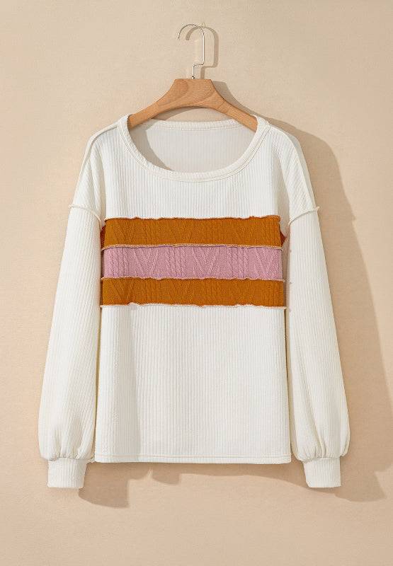 Color Block Long Sleeve Sweatshirt