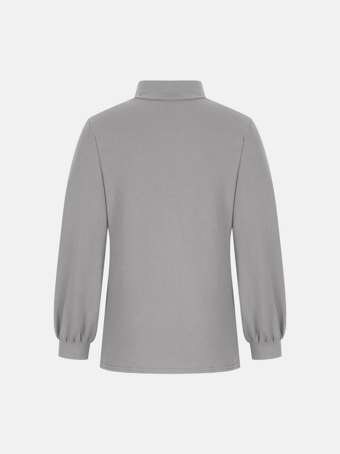 Full Size Mock Neck Long Sleeve T-Shirt