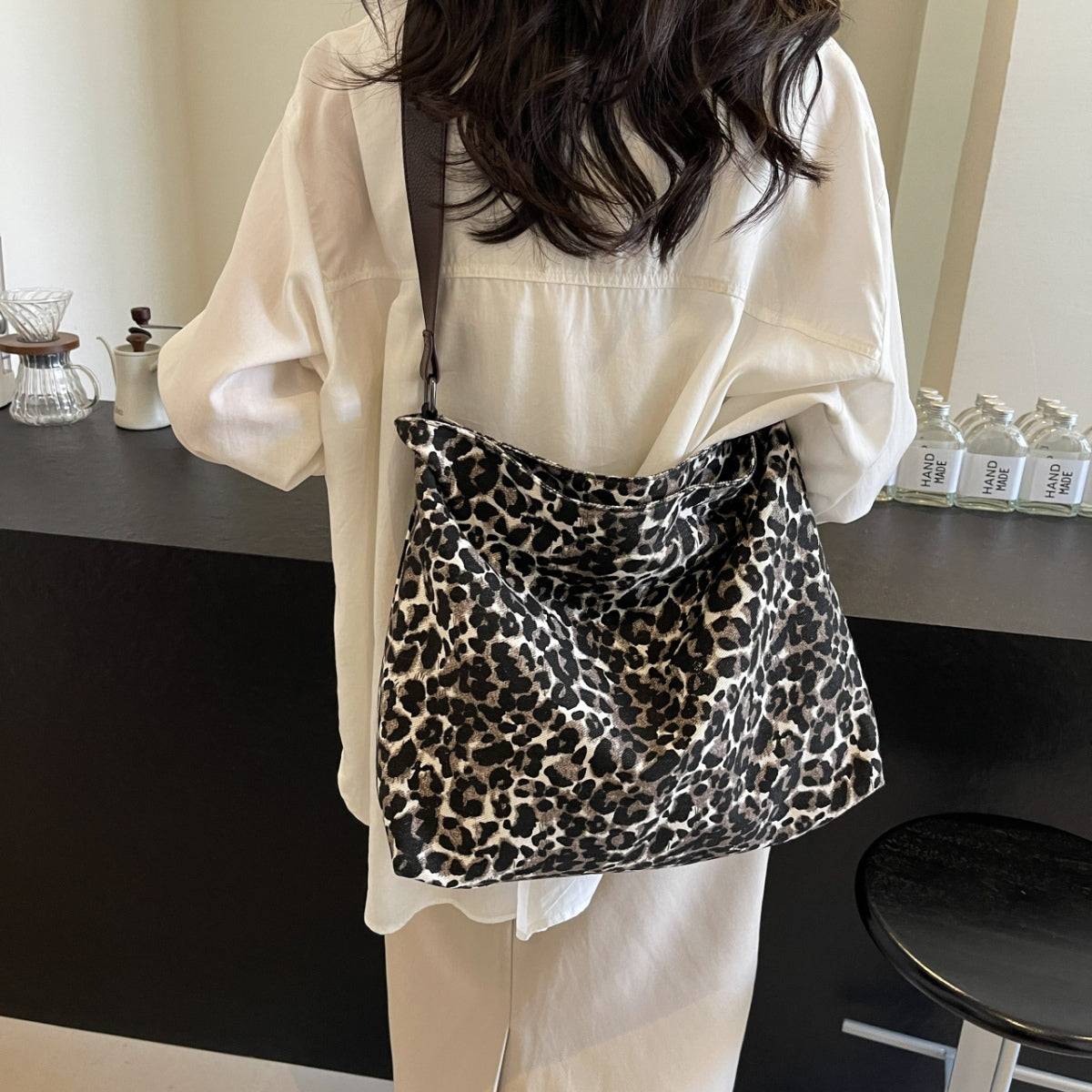 Leopard Adjustable Strap Tote Bag