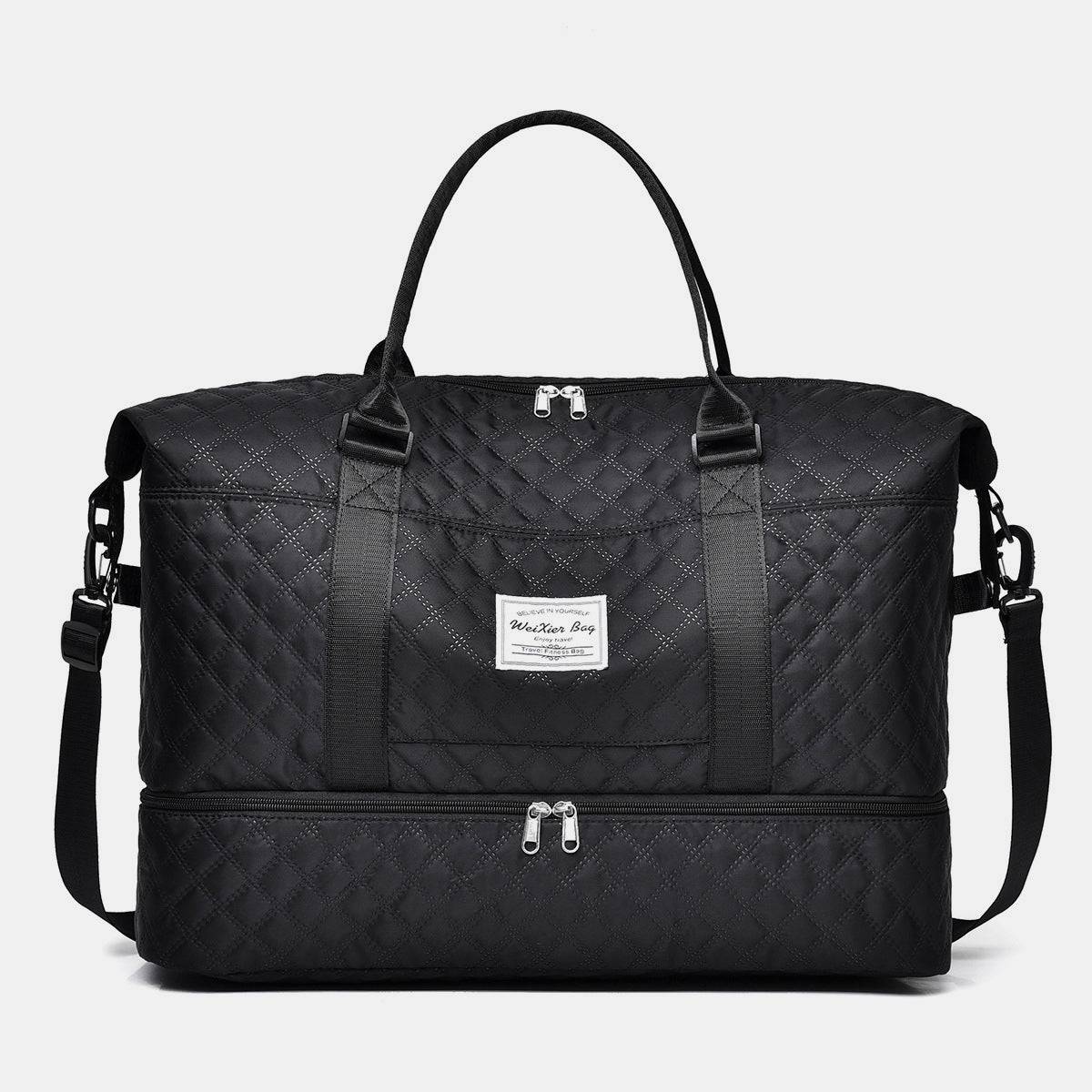 Diamond Grid Oxford Cloth Oversize Travel Bag