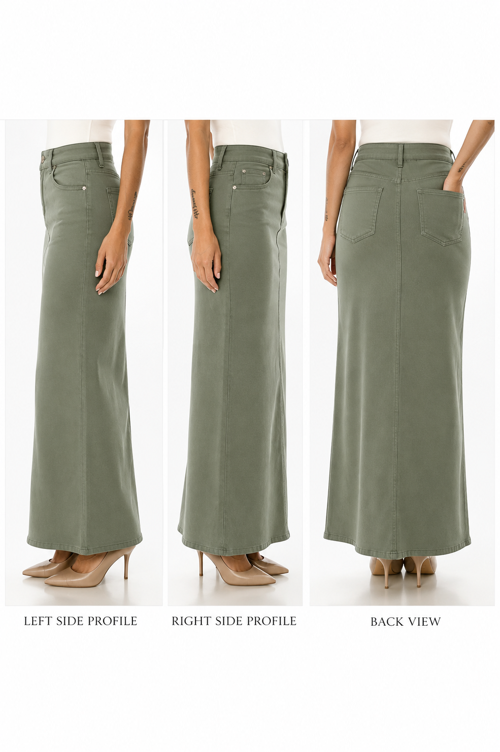 Be-Girl denim twill maxi skirt 89173 product view