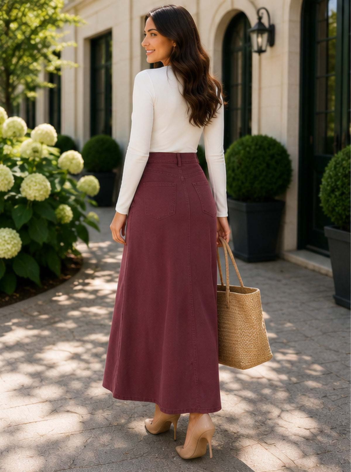 Be-Girl denim twill maxi skirt 89173 product view