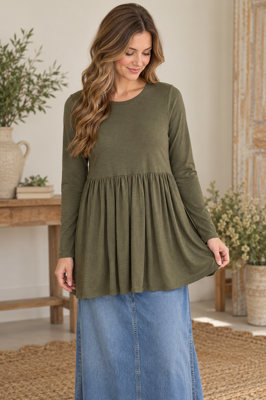 Azules Everyday Grace Gathered Long Sleeve Tunic product image 1