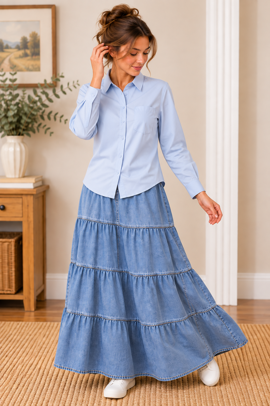 Easy Elegance Linen-Blend Button-Up Shirt product image 2