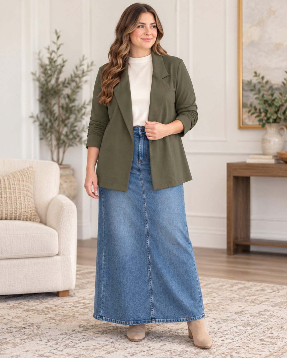 Dear Scarlett Magic Ponte Knit Open-Front Blazer lifestyle view 8