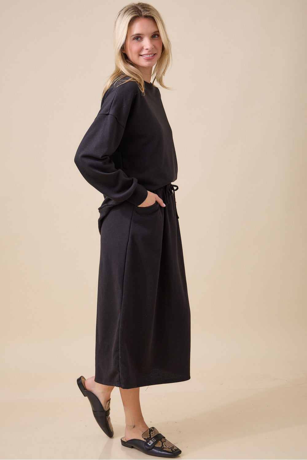 Comfy 2 piece Skirt Set with Pockets