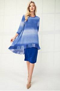 Modest High-Low Hi-Lo Ombre Top by Celeste