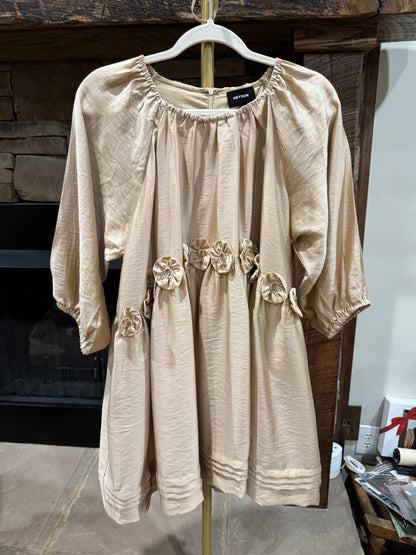 HEYSON Champagne Tencel Floral Appliqué Dress & Tunic lifestyle view 4