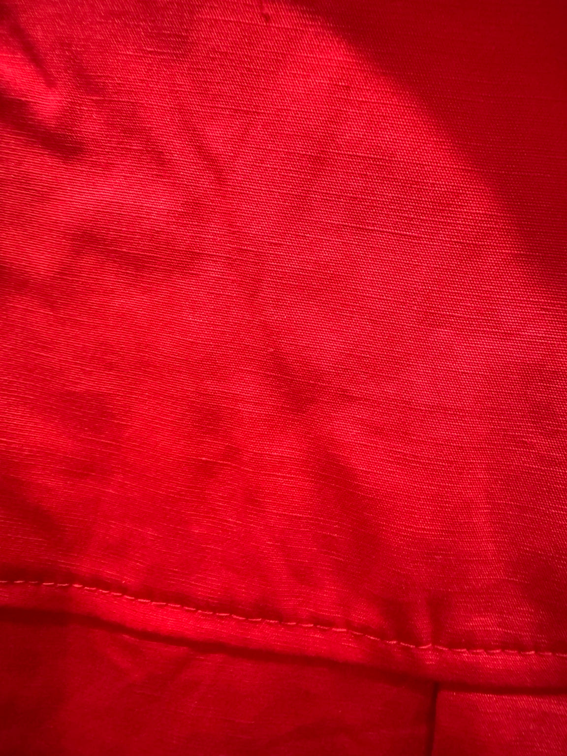 Double Zero red linen blend shirt fabric texture