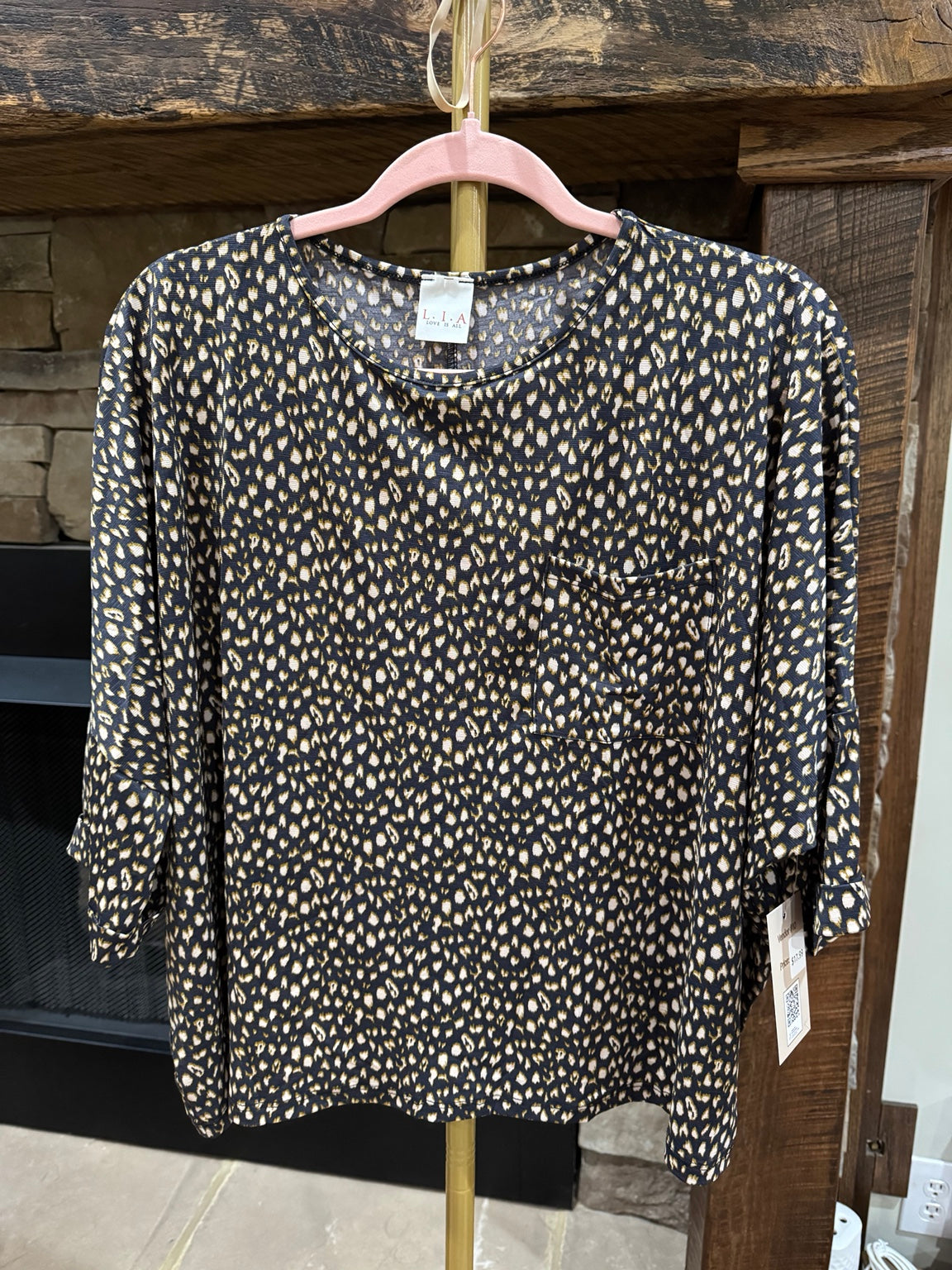 Golden Hour Abstract Print Oversized Pocket Top product image 2