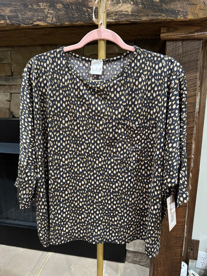 Golden Hour Abstract Print Oversized Pocket Top product image 2