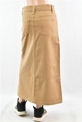 Be-Girl 87812KD Khaki girls Long skirt