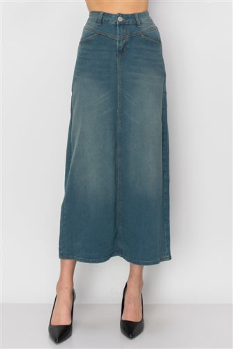 Be-Girl SG-89064 Vintage Wash Women's long Maxi skirt