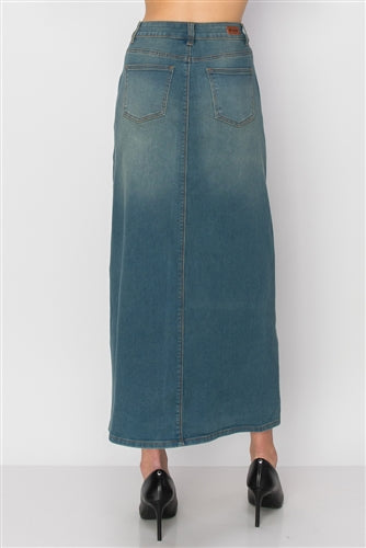 Be-Girl SG-89064 Vintage Wash Women's long Maxi skirt