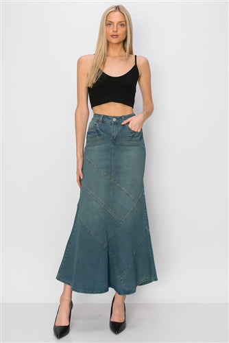 Be-Girl 89075 Vintage Wash long skirt