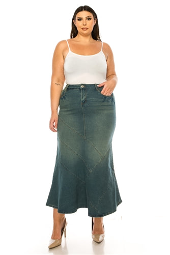 Be-Girl 89075 Vintage Wash long skirt