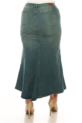 Be-Girl 89075 Vintage Wash long skirt