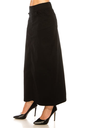 Be-Girl 89151 Black Women's long Maxi skirt