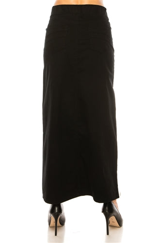 Be-Girl 89151 Black Women's long Maxi skirt