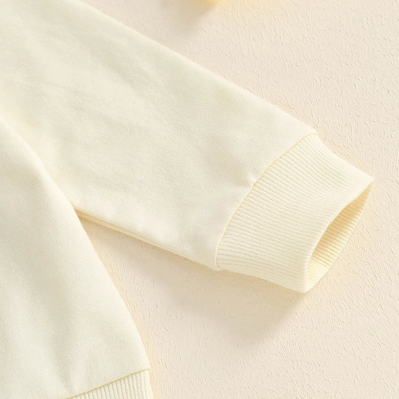 Baby Toddler Girl Auntie's Bestie Casual Letter Print Crew Neck Long Sleeve Pullover Top