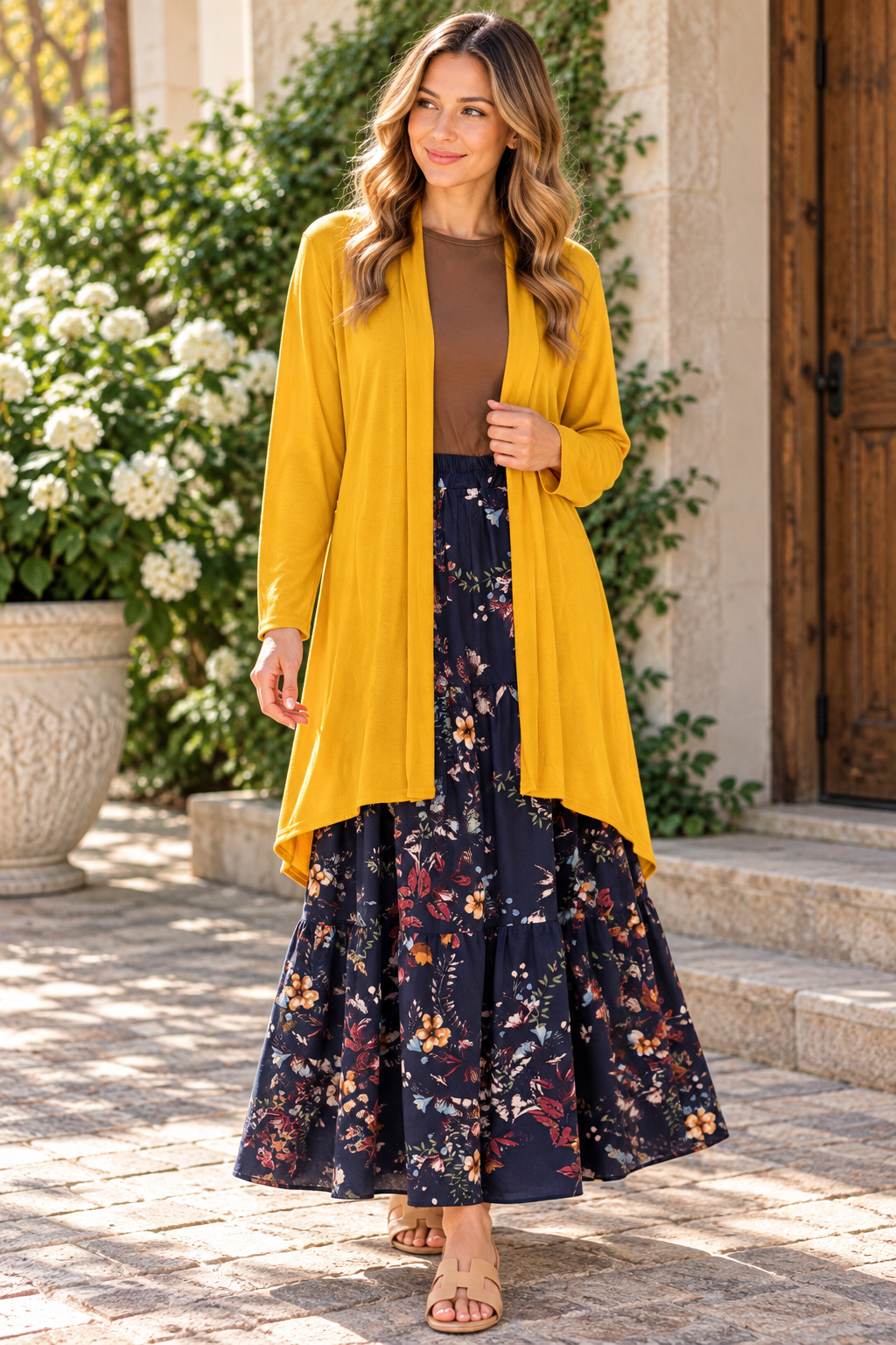 Mustard Long Sleeve Layering Cardigan