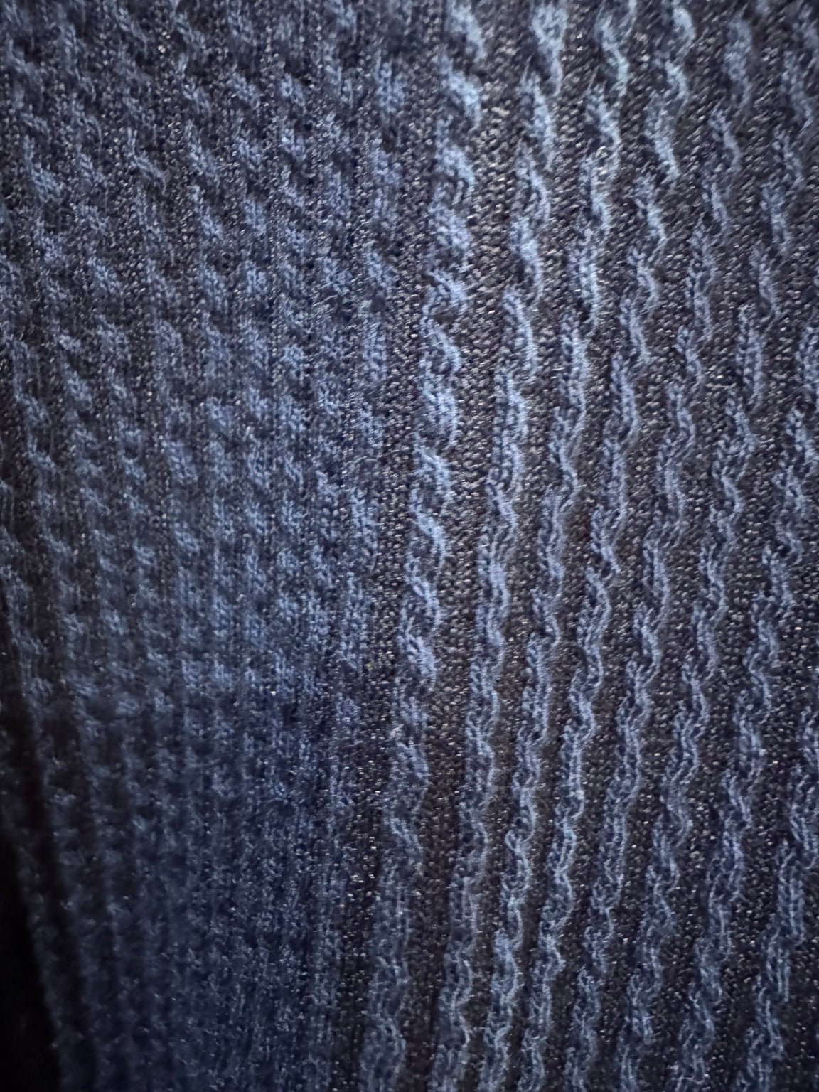 Andree navy ribbed fabric close-up
