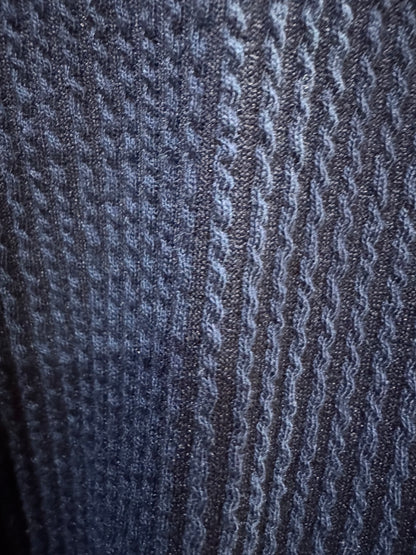 Andree navy ribbed fabric close-up