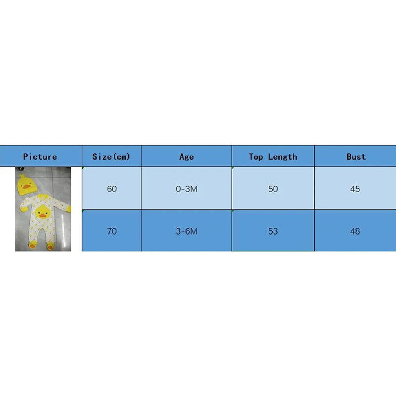 Baby boys and girls 2-piece duck outfit by August + Willow, long sleeve footed romper with matching duck hat for 3-6 months.