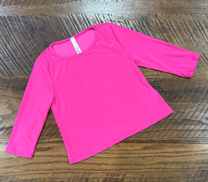 Girl's black long sleeve layering top by Celeste Clothing, soft and comfortable for layering or casual wear.