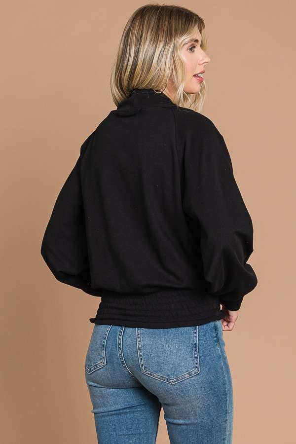 Culture Code Drape Neck Raglan Top in warm sage, featuring a relaxed fit and casual style, perfect for everyday wear.
