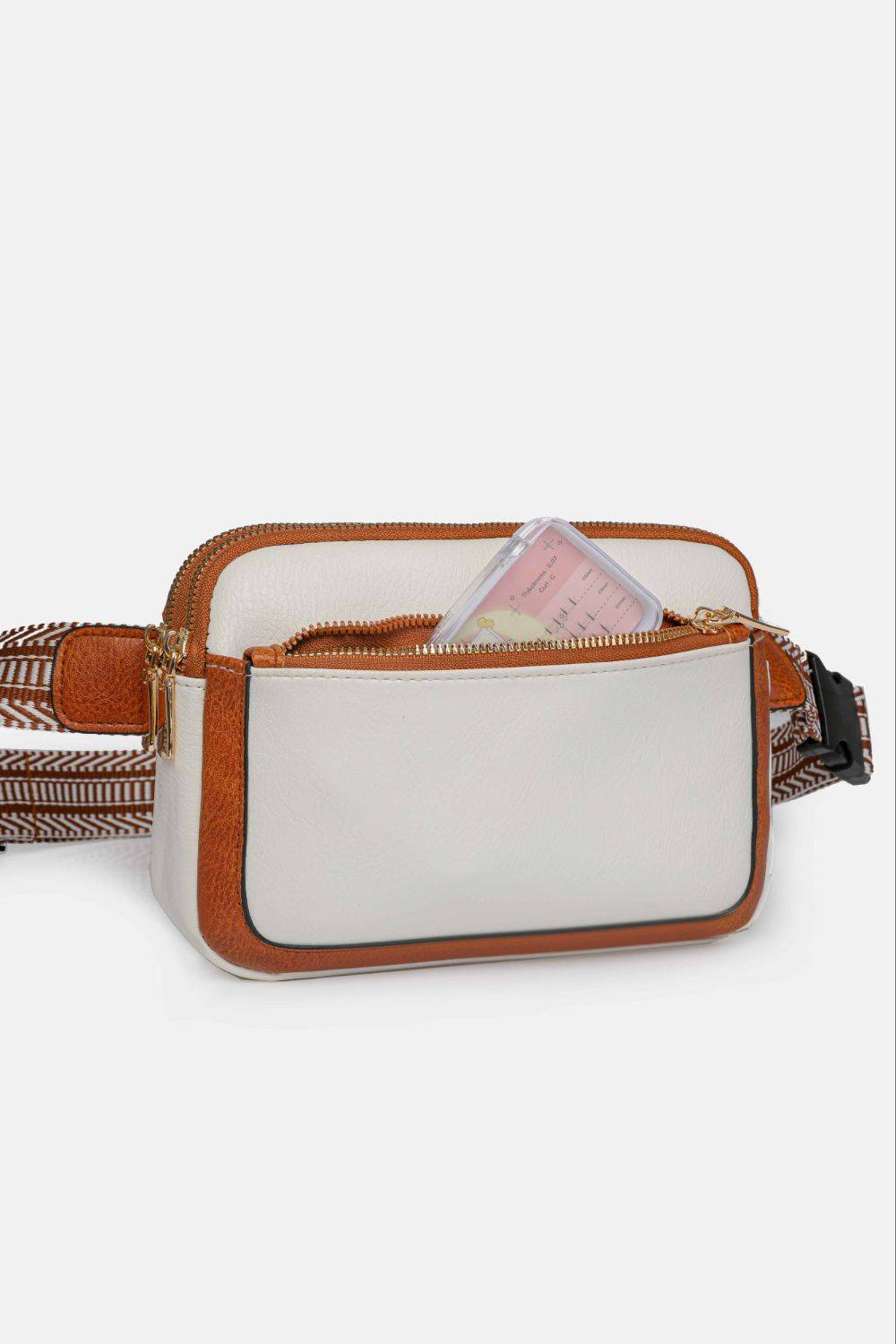 PU Leather Rectangle Crossbody Bag