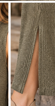 Dear Scarlett Wanderlust heathered olive waffle knit dress 02_06 lifestyle view